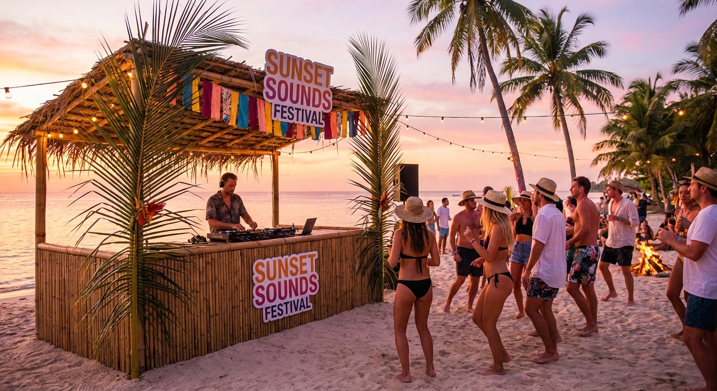 Vital Music em beach party event